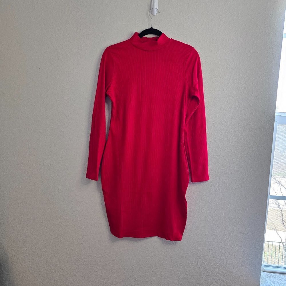 NWT Modcloth Red Turtleneck Dress (Large)